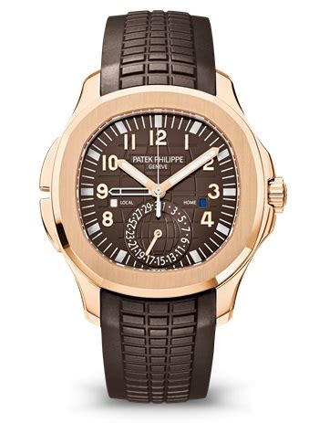 patek philippe aquanaut travel time 18k rose gold 5164r-001|aquanaut 5164r 001.